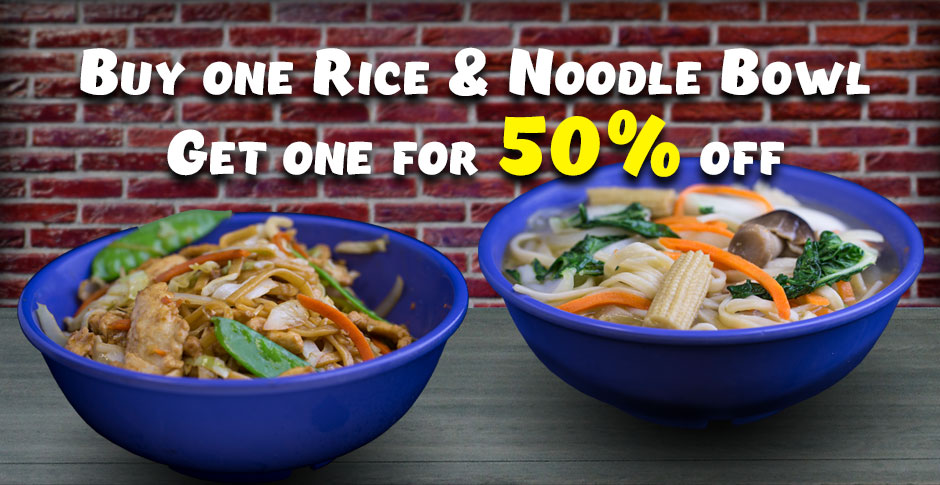 BOGO Rice and Noodle 50% Off